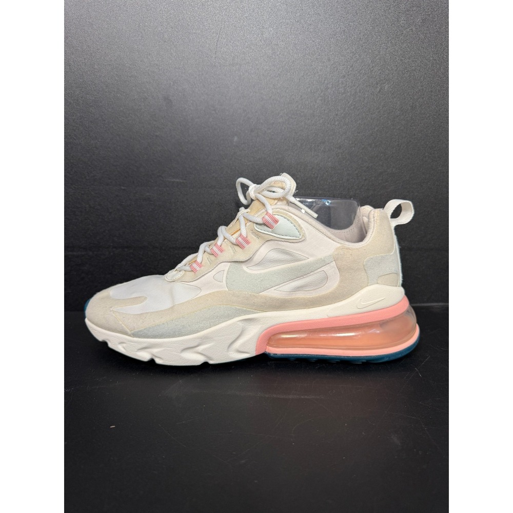 Nike Air Max 270 React Womens Sneakers White Pink Ghost Aqua CI3899-101